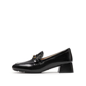 Black Signature Golden Leaf Leather Loafers