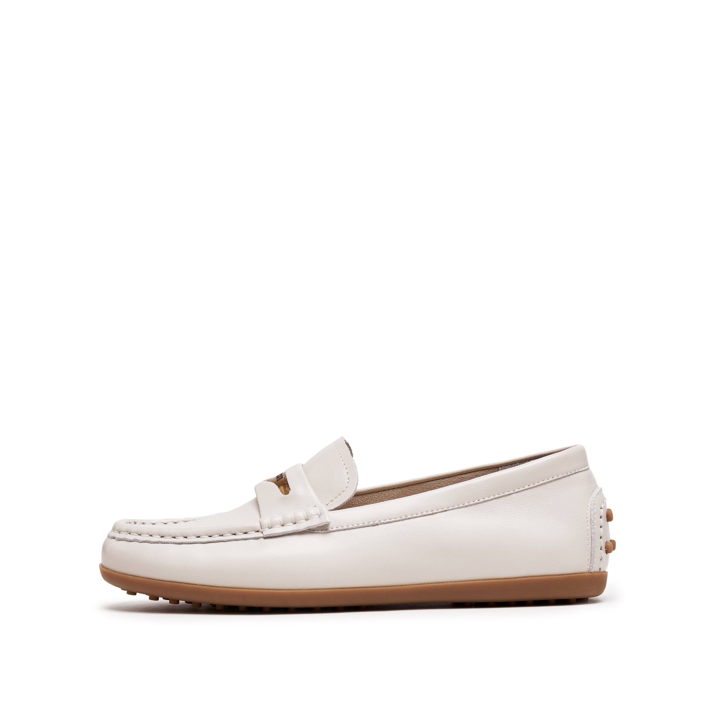 Beige ST Batch Sheep Soft Penny Loafers