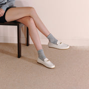 Beige ST Batch Sheep Soft Penny Loafers