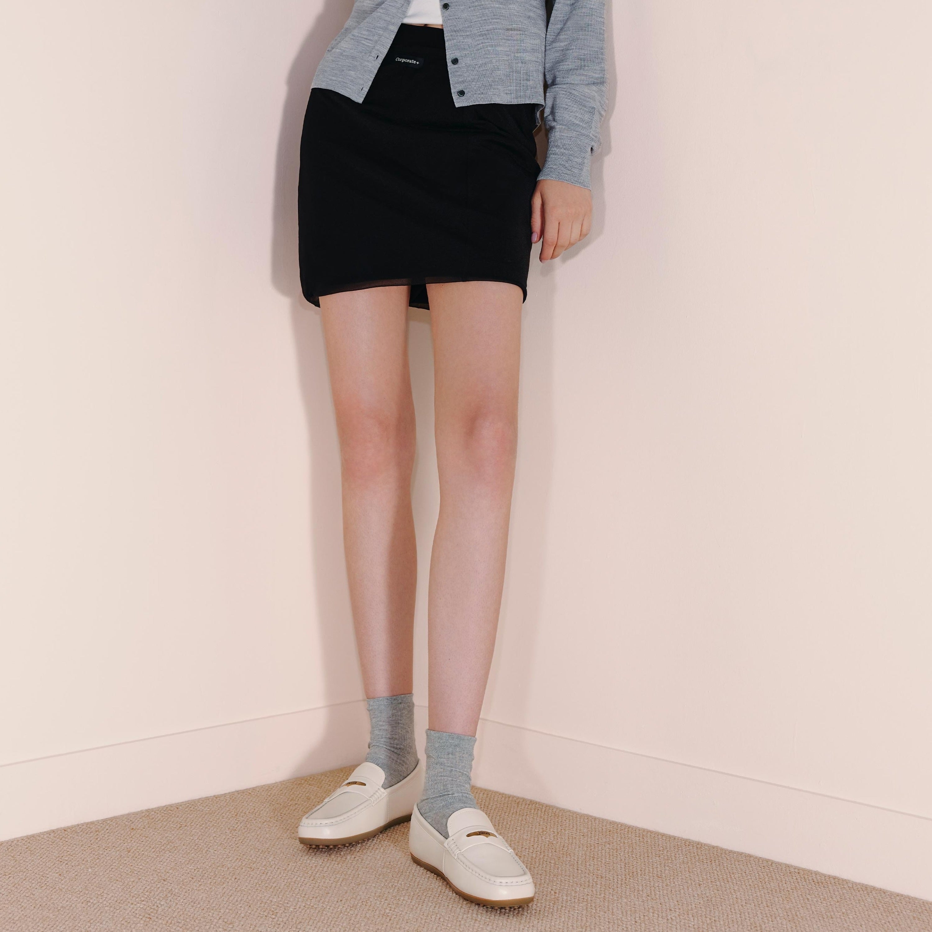Beige ST Batch Sheep Soft Penny Loafers