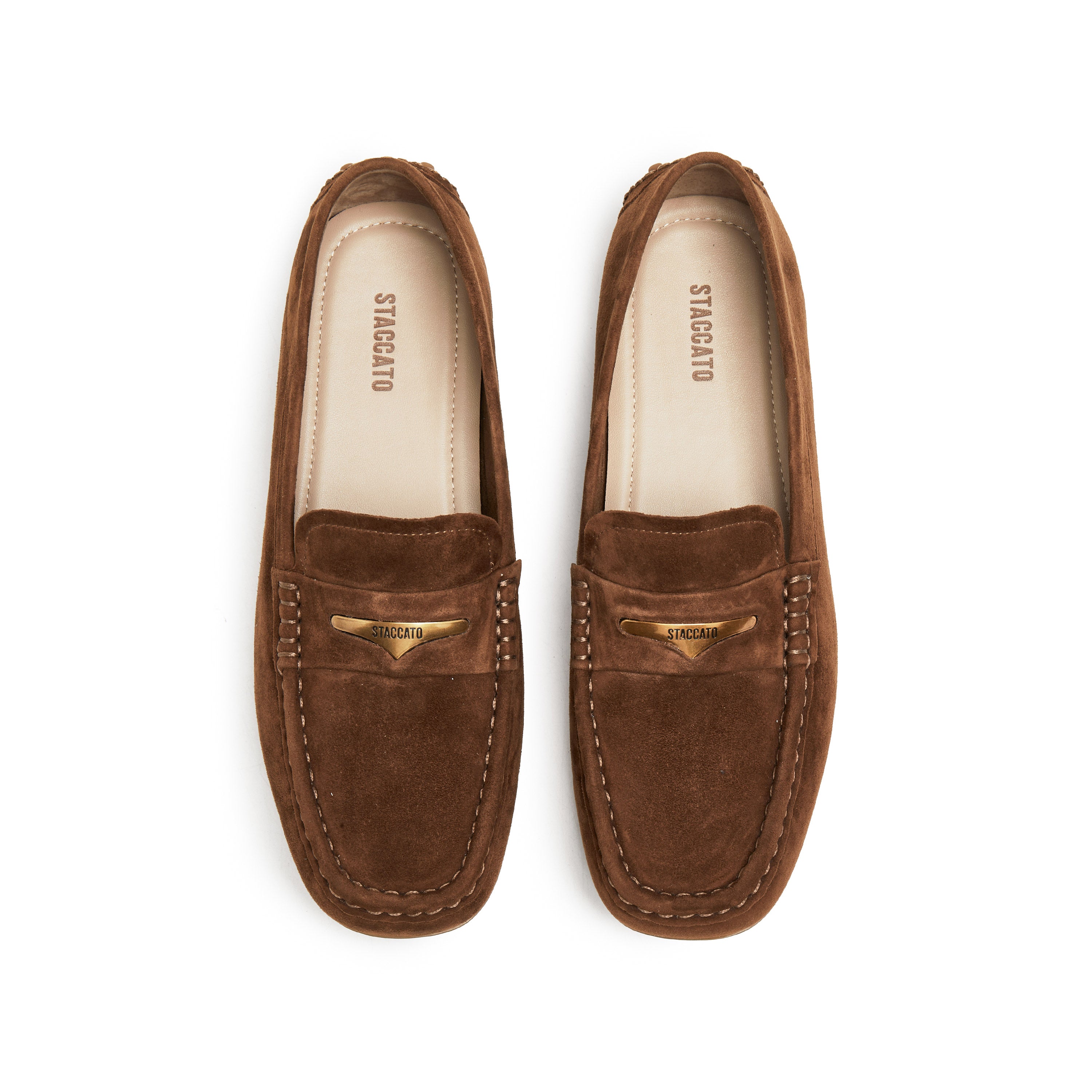 Brown ST Batch Suede Soft Penny Loafers