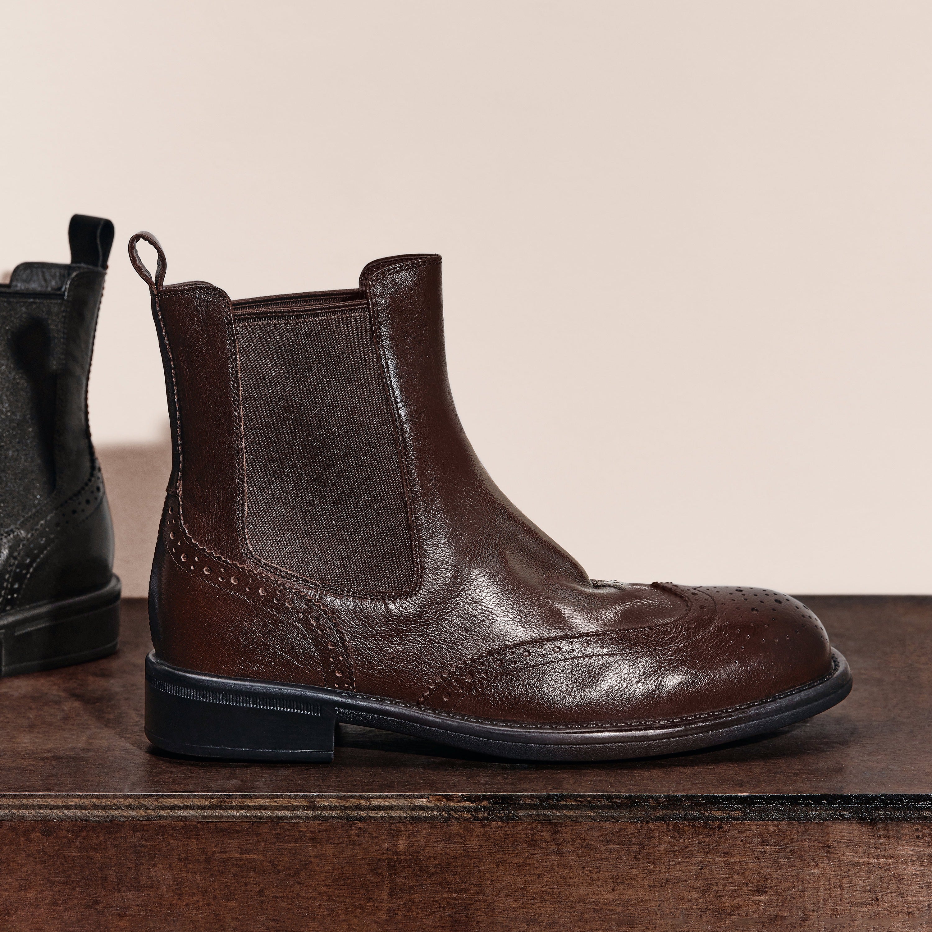 Brown England Style Chelsea Ankle Boots