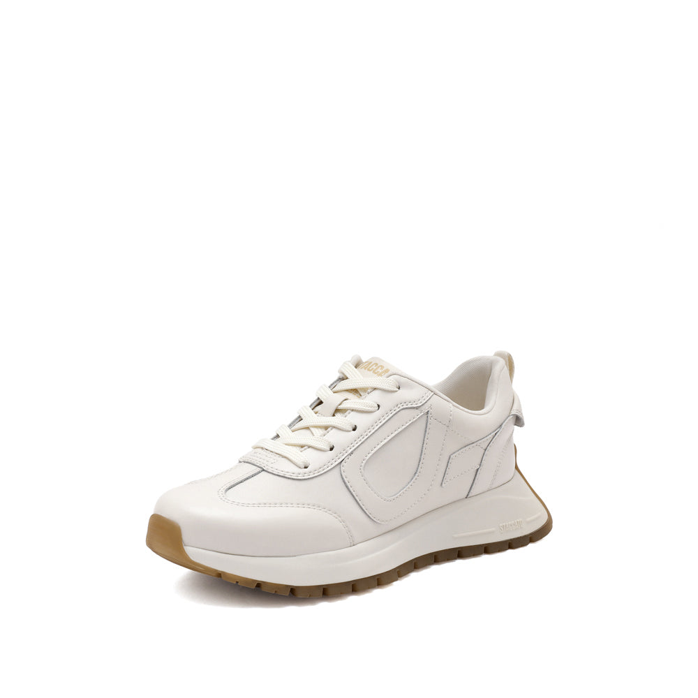 Beige ST Lace Up Sneakers