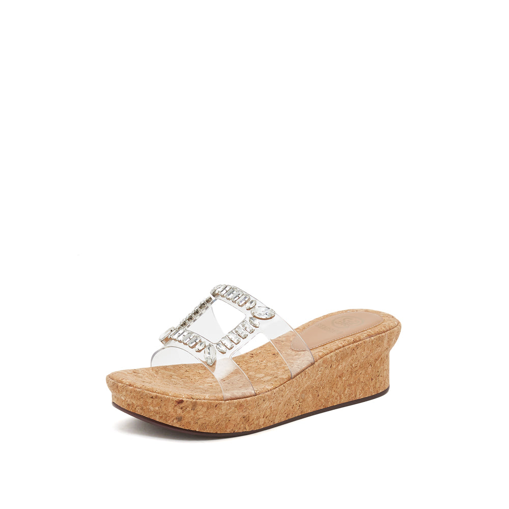 [STACCATO - Official Site] Square Crystal-embellished Wedge Corks