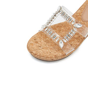 Square Crystal-embellished Wedge Corks