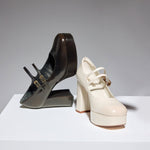 Load image into Gallery viewer, Brown Boxy Platform Strap Mary Jane Pumps
