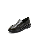 Load image into Gallery viewer, Brown Brushed Boxy Penny Loafers

