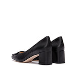 Load image into Gallery viewer, Black Square Buckle Leather Pumps

