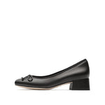 Load image into Gallery viewer, Black Leather Bow Leather Pumps
