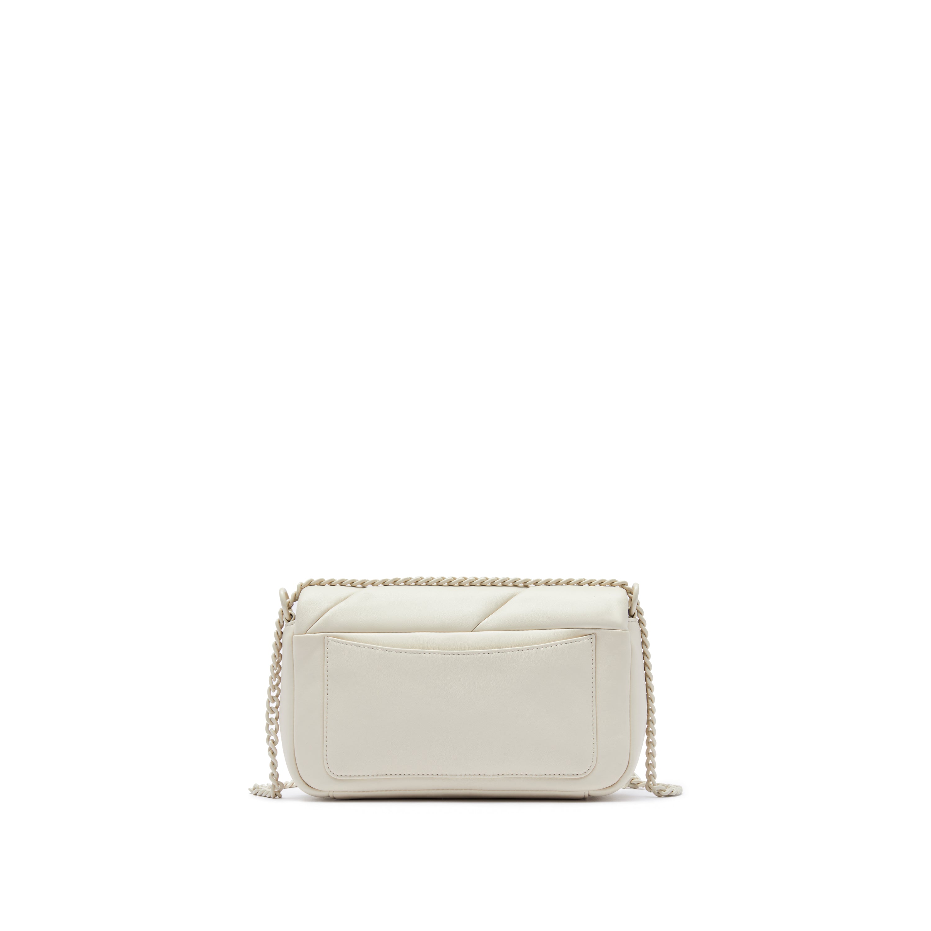 Beige ST Quilting Leather Crossbody Bag