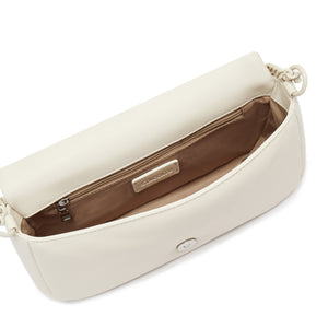 Beige ST Quilting Leather Crossbody Bag