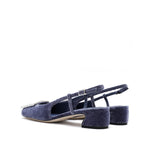 Load image into Gallery viewer, Corduroy Crystal Buckle Slingback Flats
