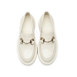 Load image into Gallery viewer, Beige leather Horsebit Loafers
