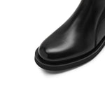 Load image into Gallery viewer, Black Floral Leather Sock Boots
