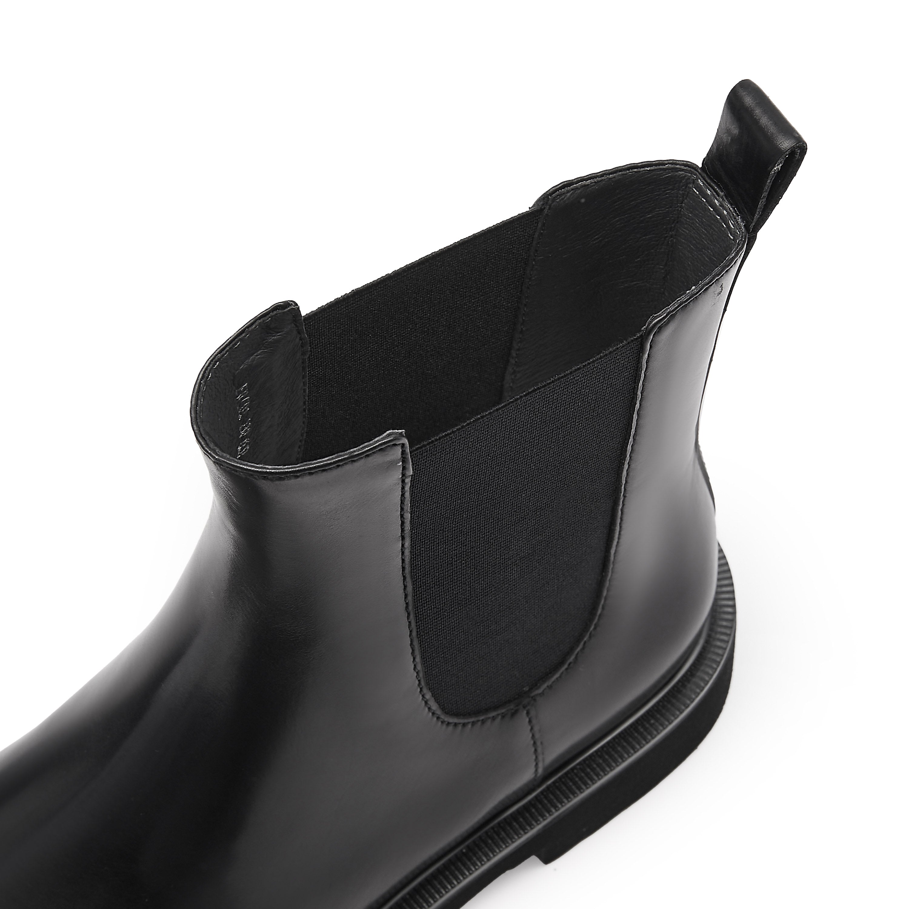 Black Leather Calf Charles Boots