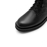 Load image into Gallery viewer, Black Chain Lace Up Combat Boots
