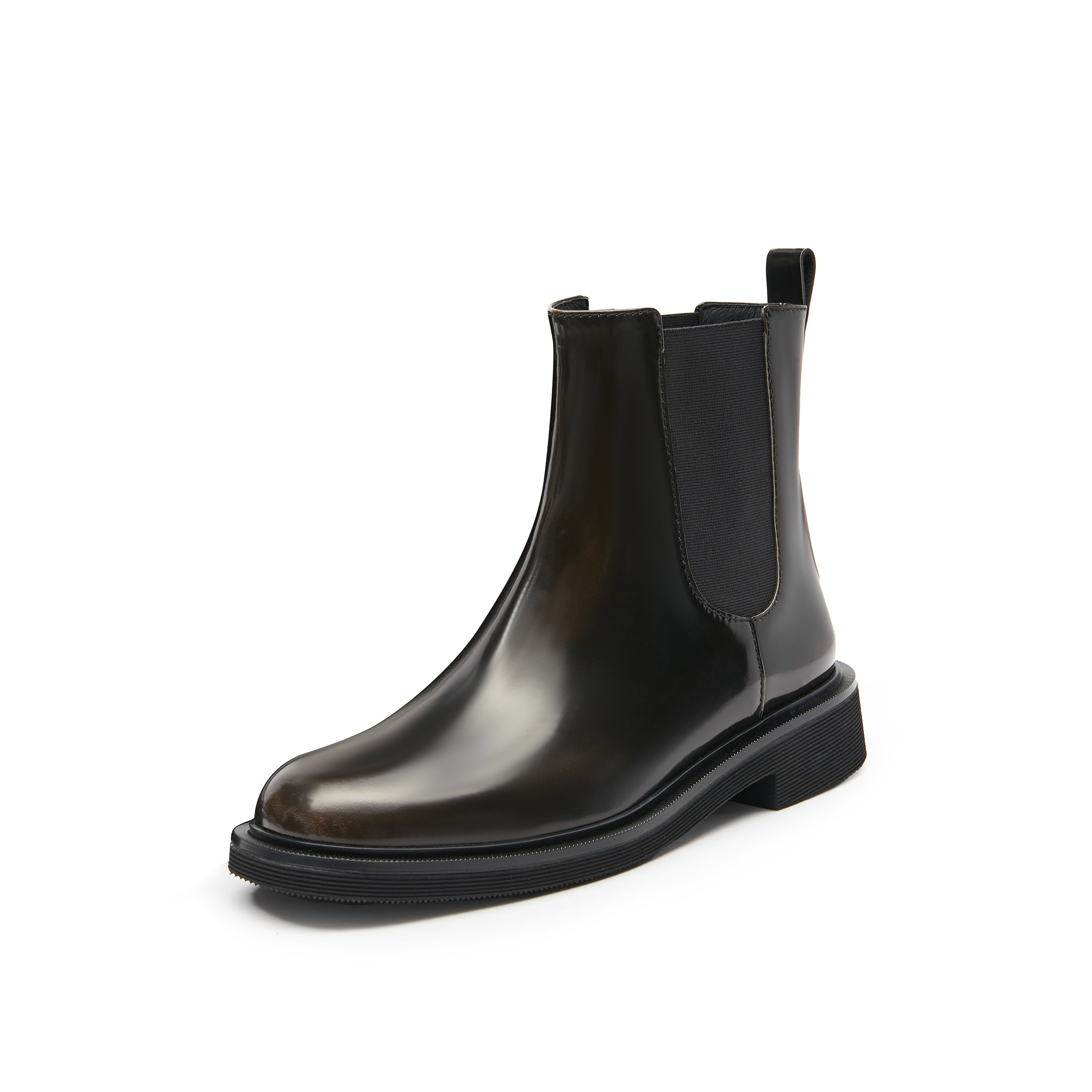 Brown Brushed Boxy Charles Boots