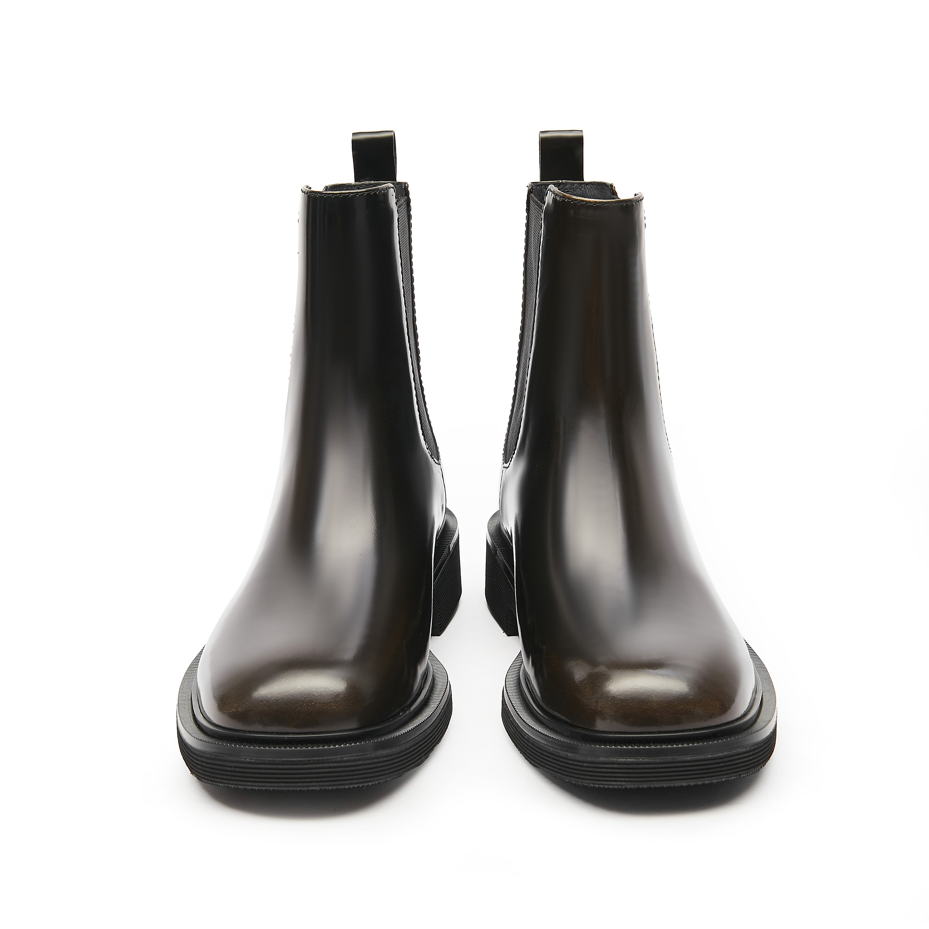 Brown Brushed Boxy Charles Boots