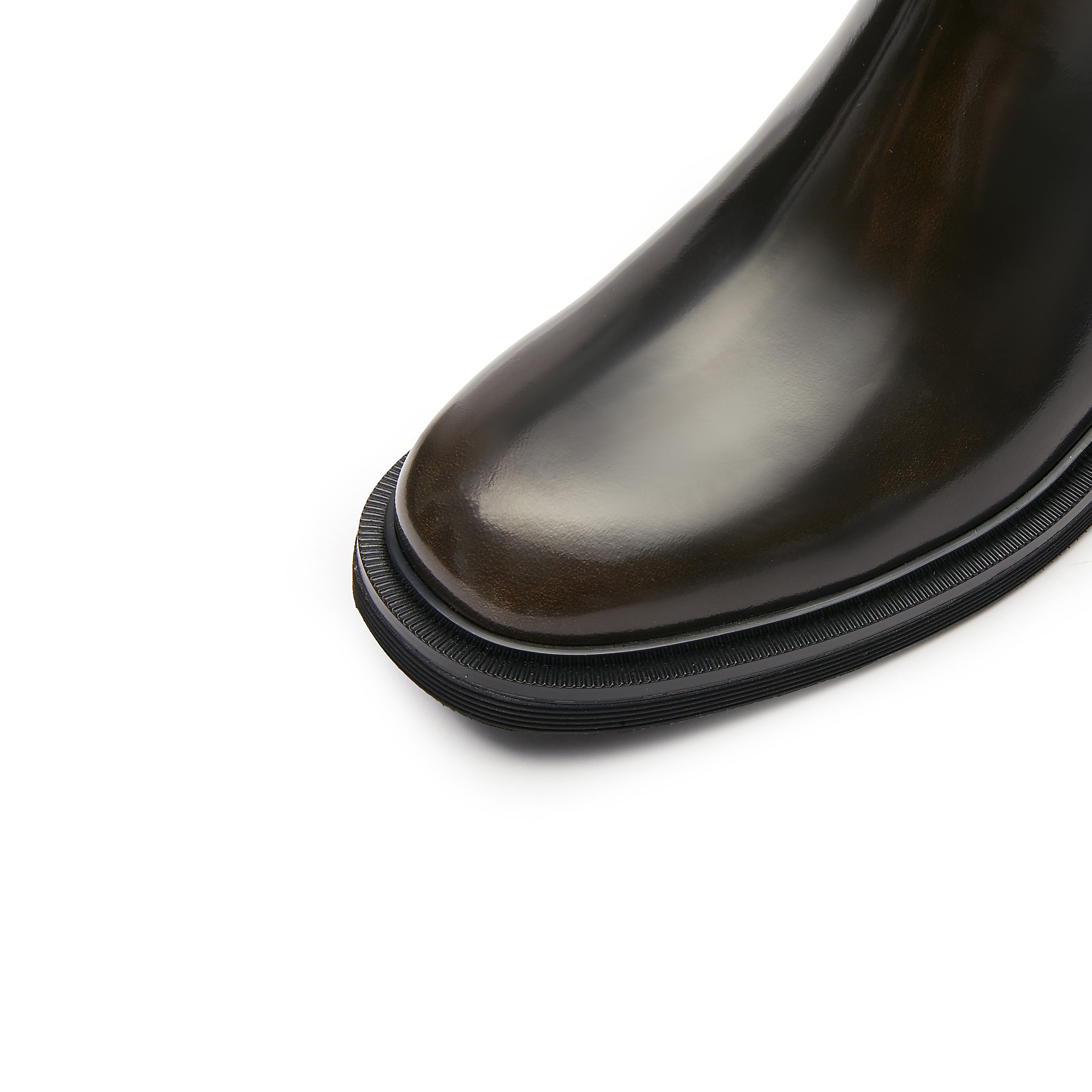 Brown Brushed Boxy Charles Boots