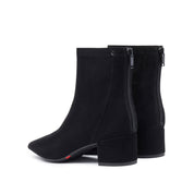 Black Suede Pointy Ankle Boots