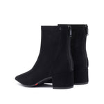 Load image into Gallery viewer, Black Suede Pointy Ankle Boots
