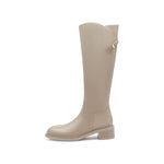 Load image into Gallery viewer, Khaki Floral Horsebit Leather Long Boots
