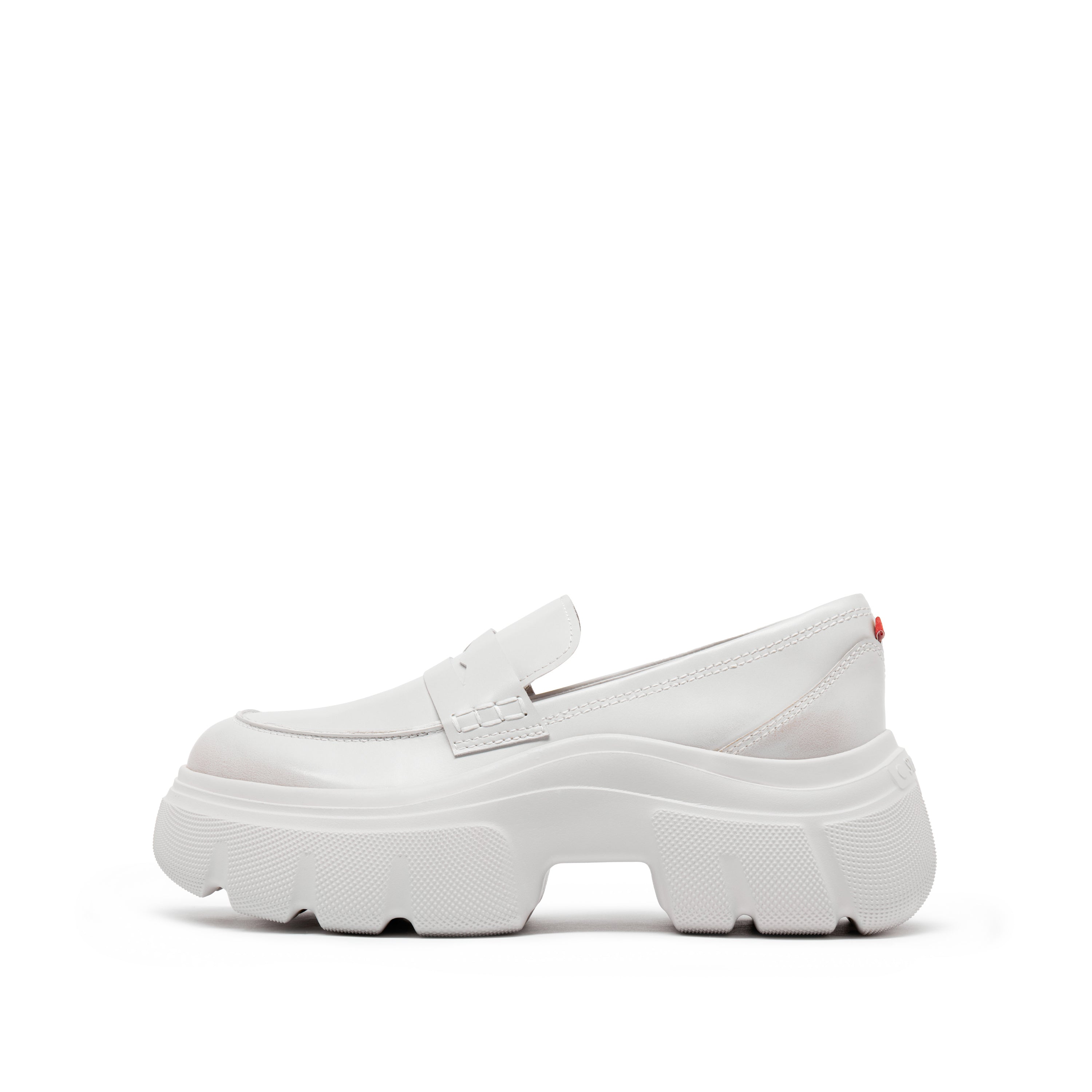White Brushed  CNY x ST Platform Loafers