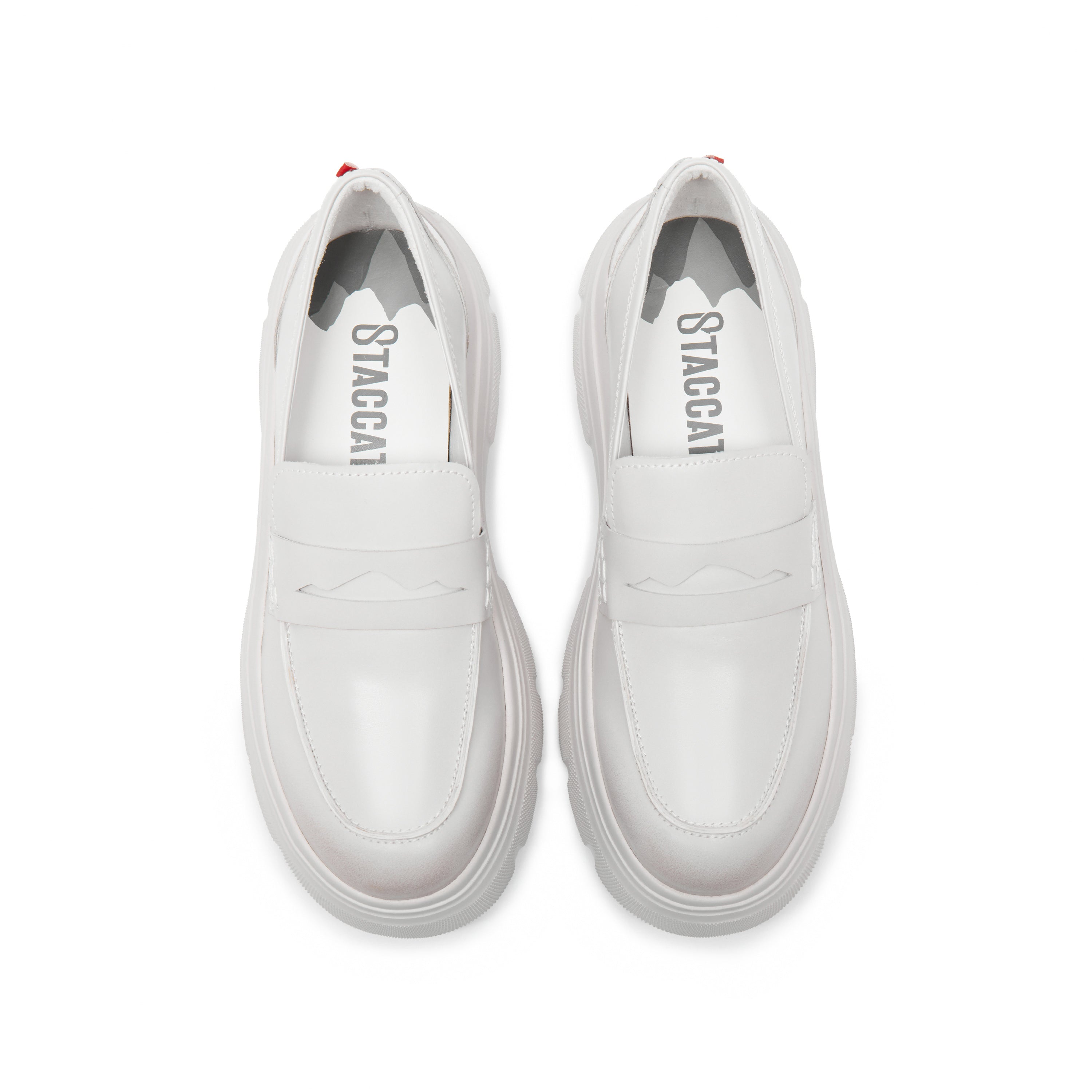 White Brushed  CNY x ST Platform Loafers