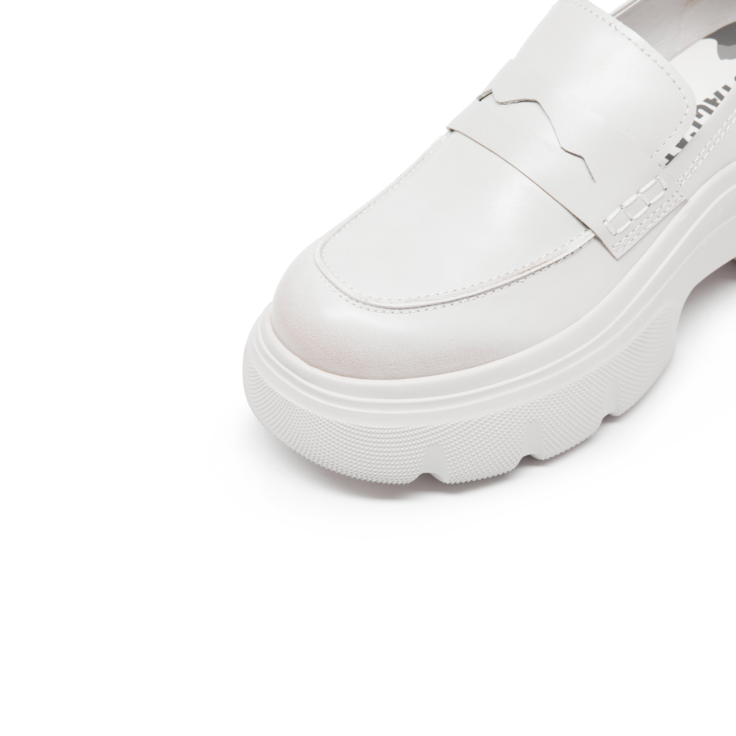 White Brushed  CNY x ST Platform Loafers