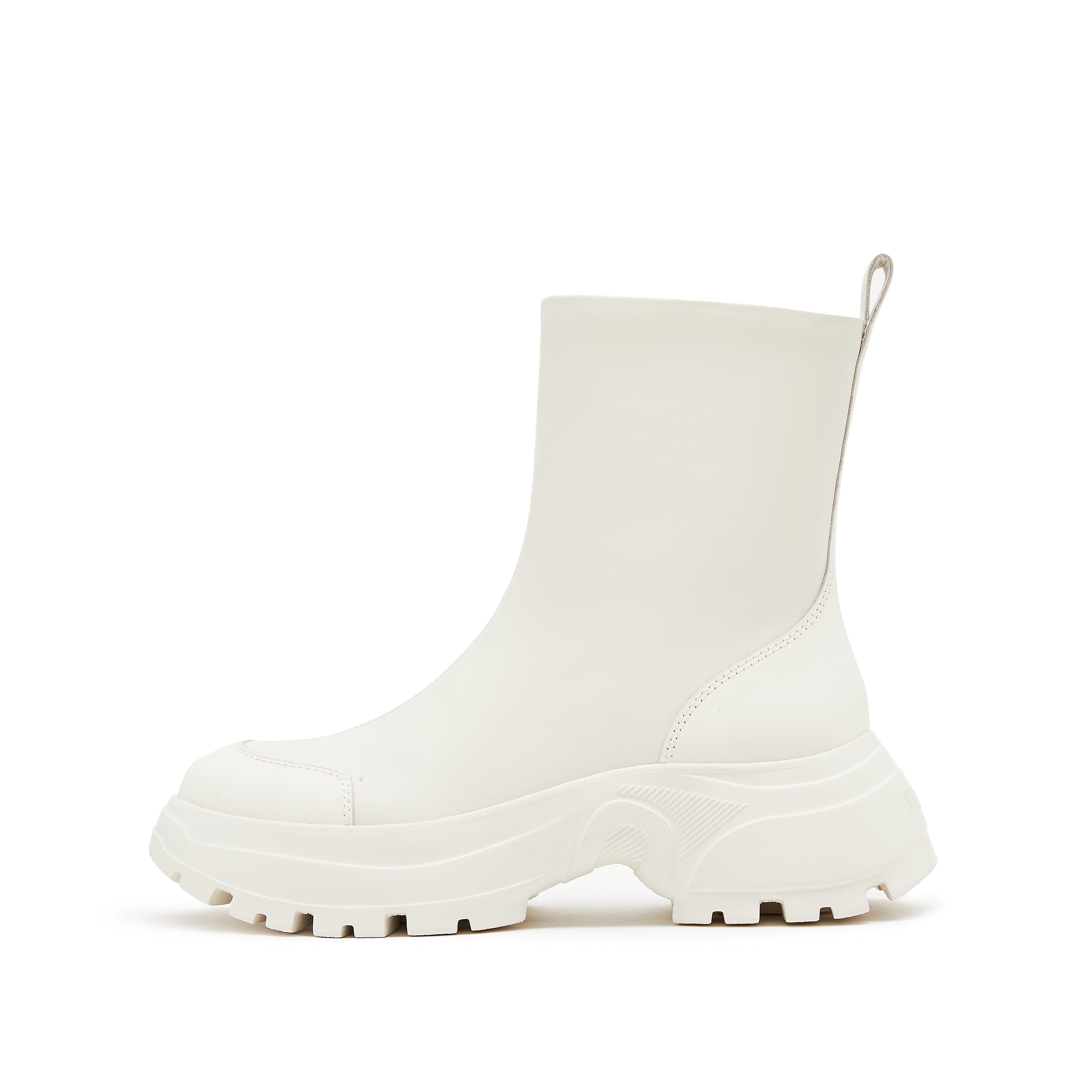 Beige Softy ST Chunky Ankle Boots