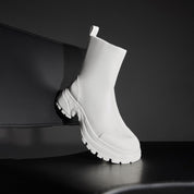 Beige Softy ST Chunky Ankle Boots