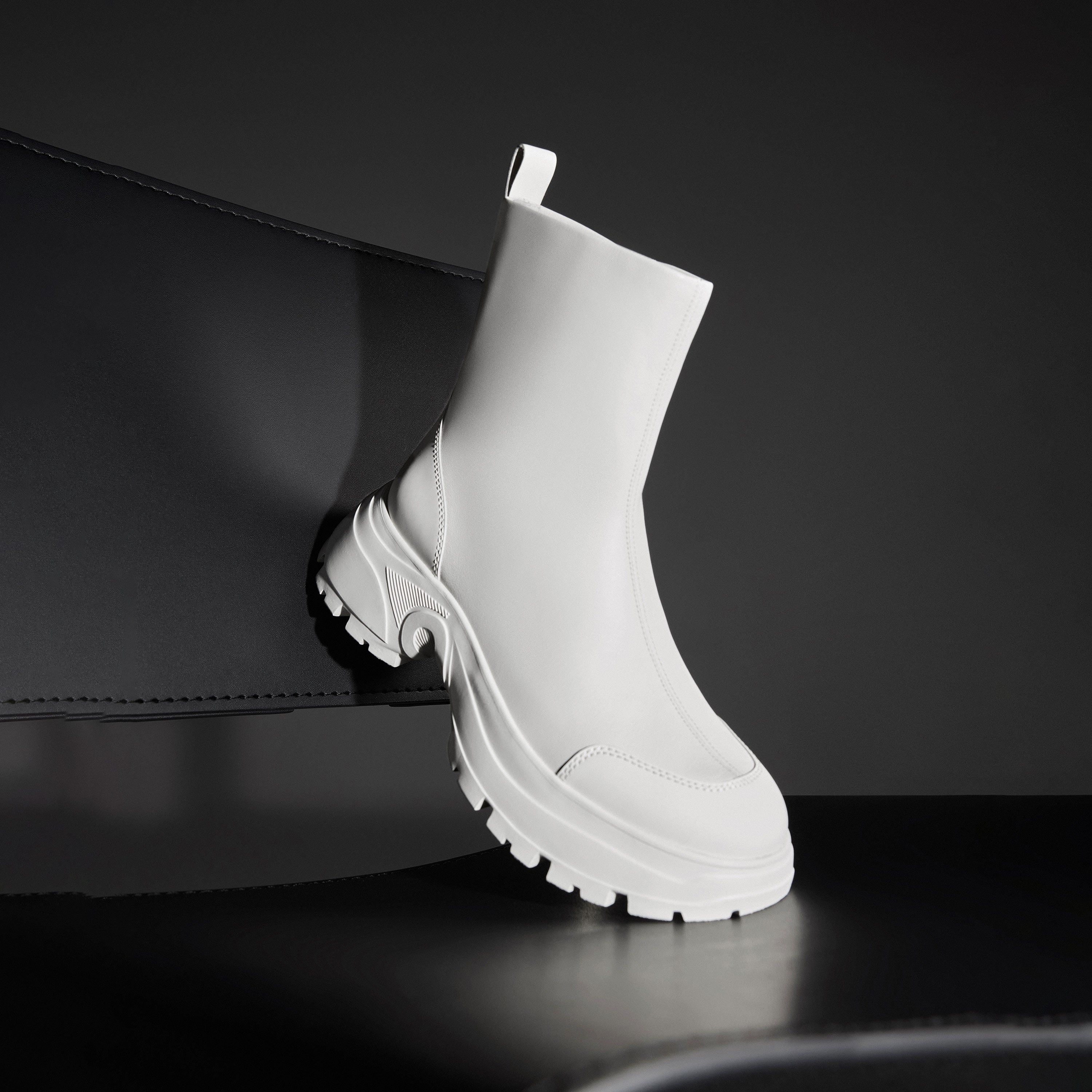 Beige Softy ST Chunky Ankle Boots