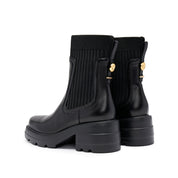 Waxy Golden Pin Chelsea Sock Boots