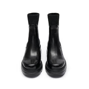 Waxy Golden Pin Chelsea Sock Boots