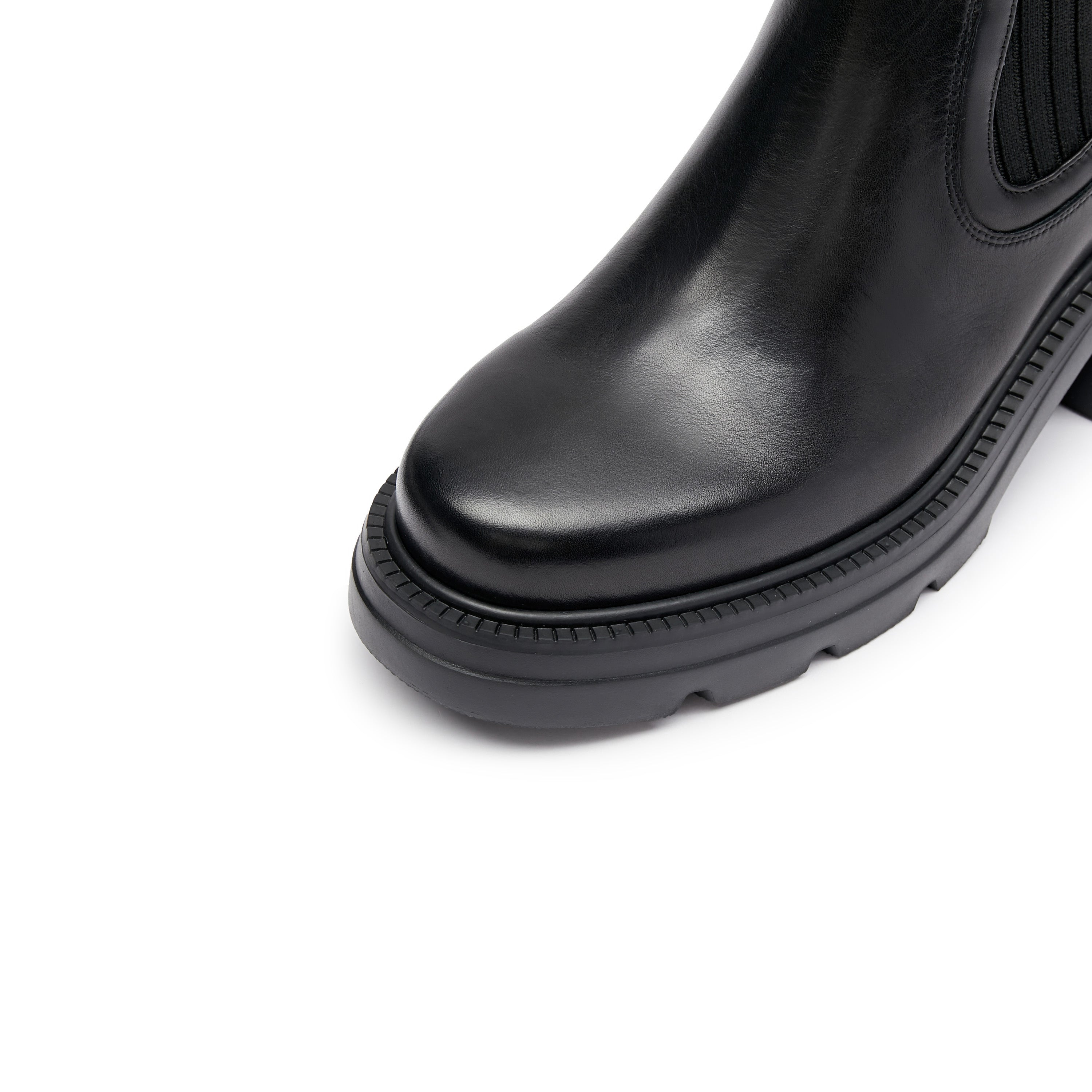 Waxy Golden Pin Chelsea Sock Boots