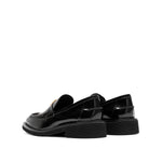Load image into Gallery viewer, Black ST Golden Buckle Loafers
