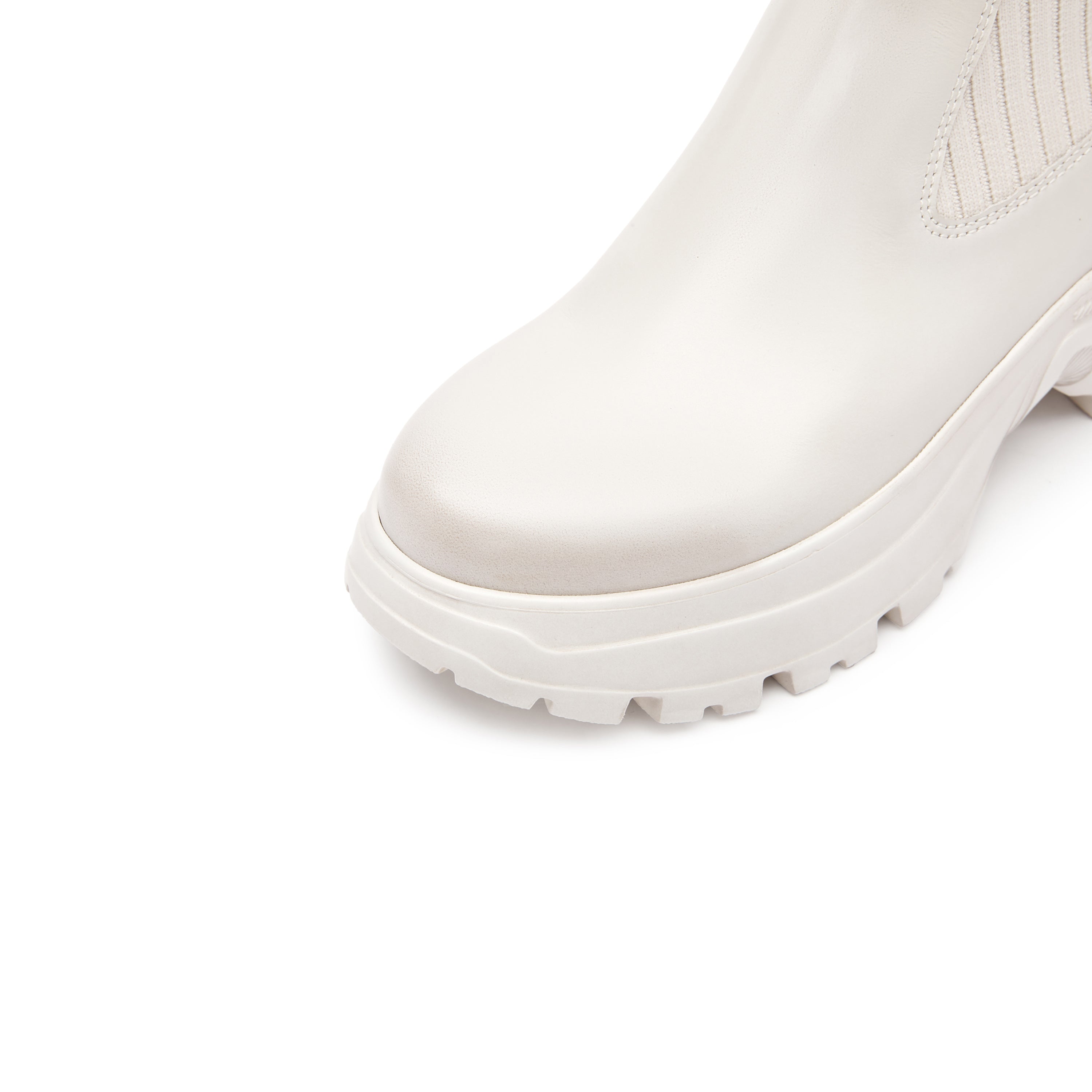 White Brushed ST Chunky Chelsea Boots