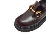 Load image into Gallery viewer, Brushed Burgundy leather Horsebit Loafers
