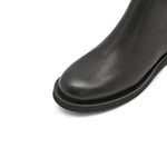 Load image into Gallery viewer, Black Waxy High Keen Flat Sock Boots
