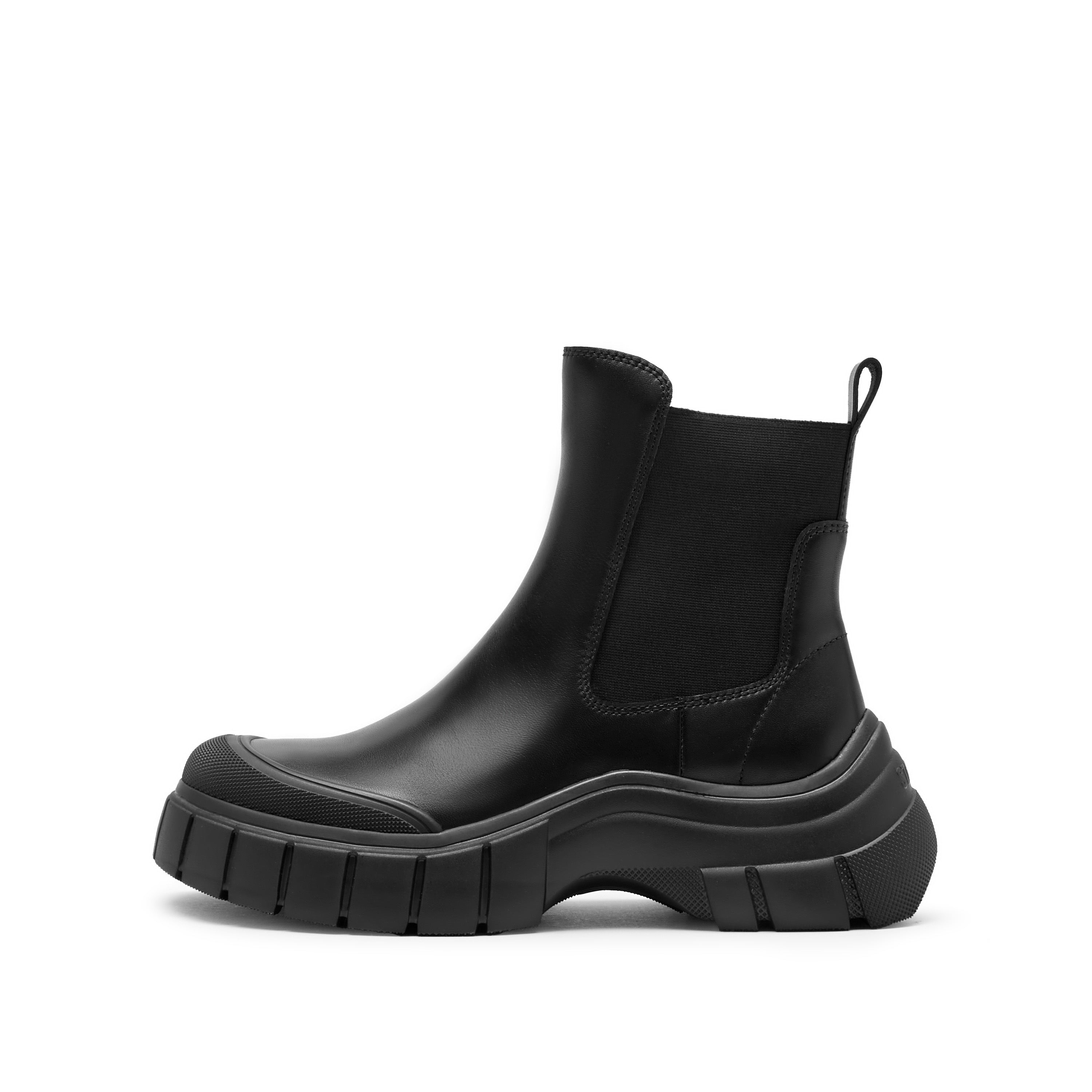 Black ST Key Platform Chelsea Boots