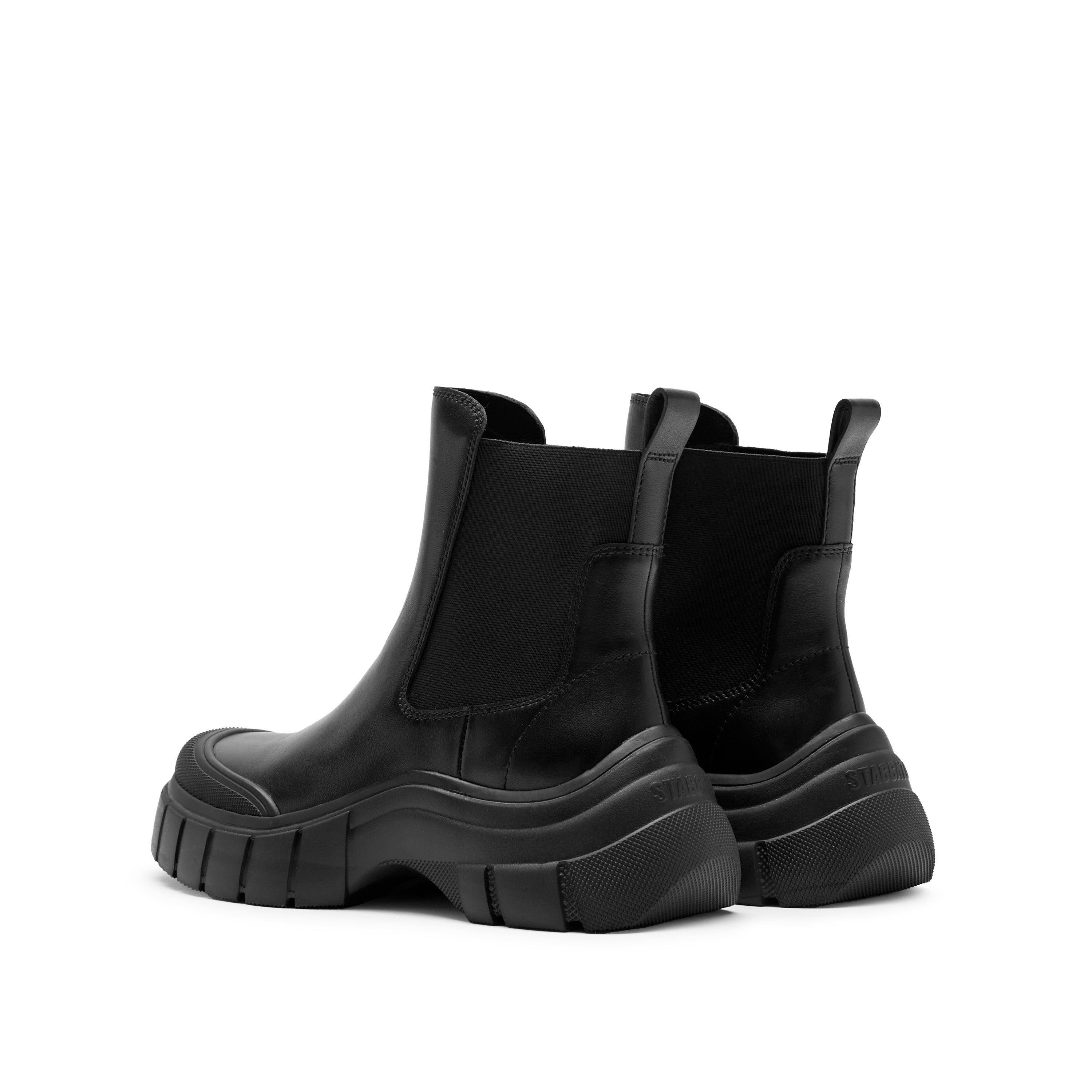 Black ST Key Platform Chelsea Boots