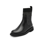 Load image into Gallery viewer, Black Crystal Knit Chelsea Boots
