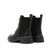Black Lace Up Combat Sock Boots