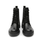 Black Lace Up Combat Sock Boots