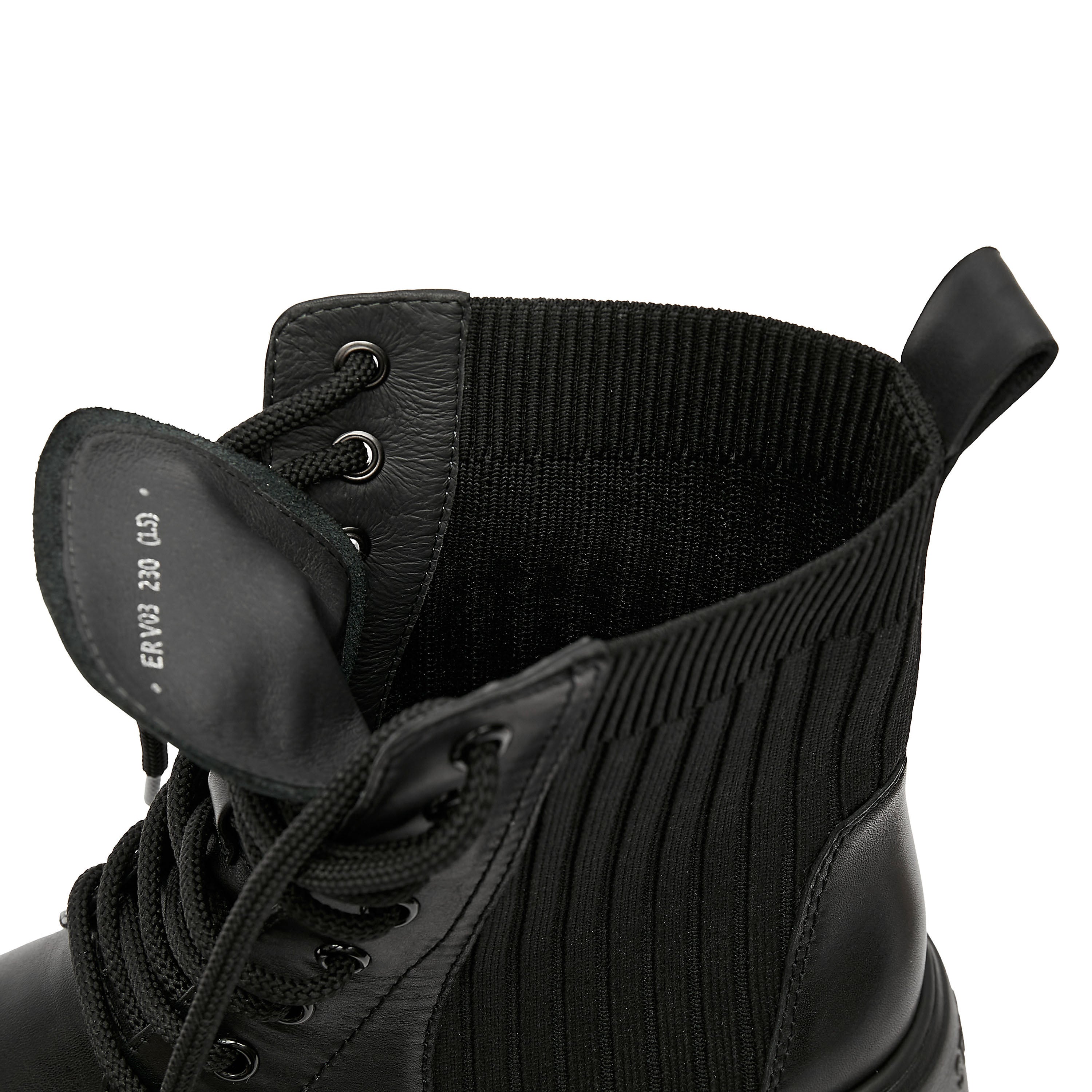 Black Lace Up Combat Sock Boots