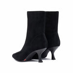 Load image into Gallery viewer, Black Suede Pointy Heeled Ankle Boots
