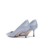 Light Blue Crystal embellished D'Orsay Pumps