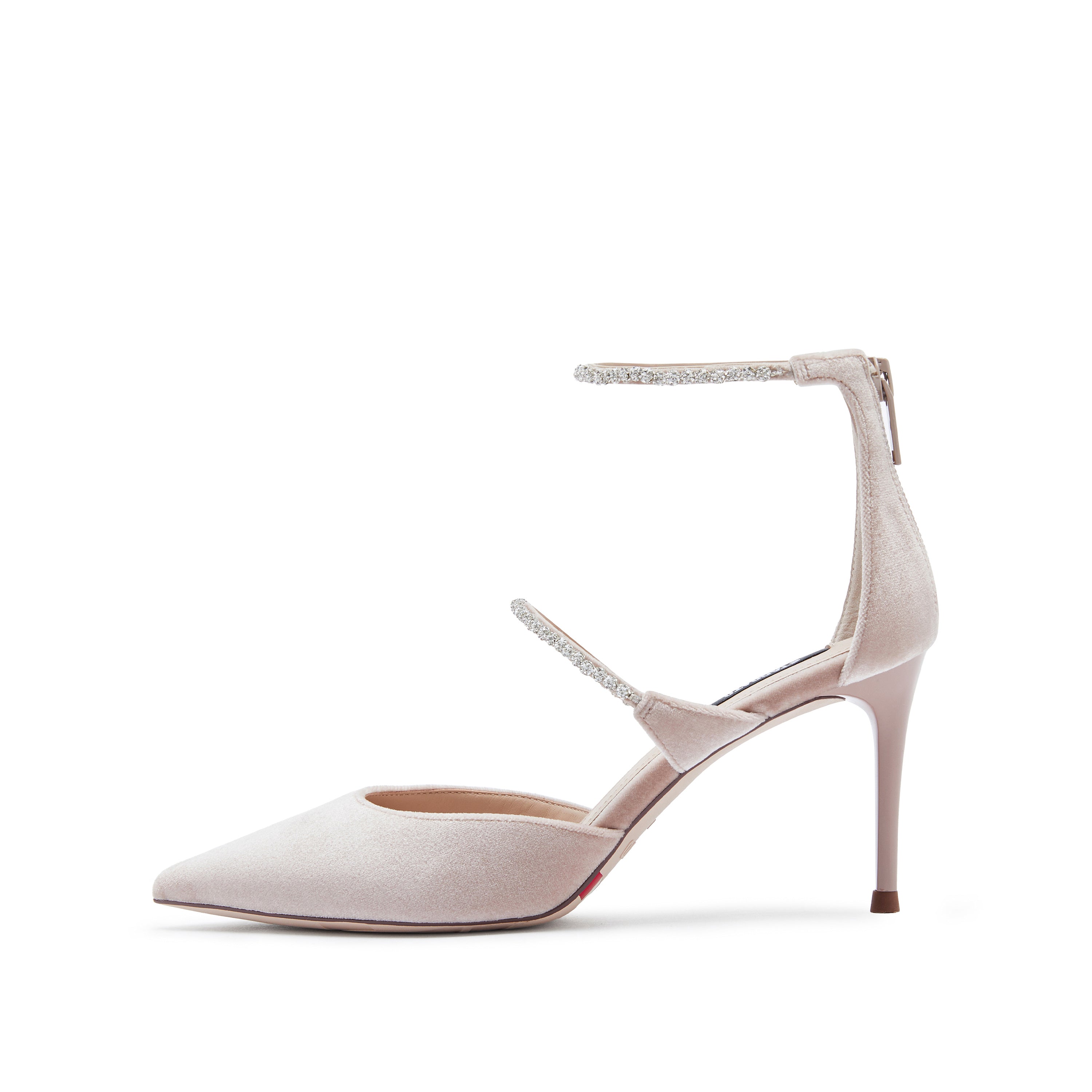 Pastel Pearly Double Strap Pointy Pumps