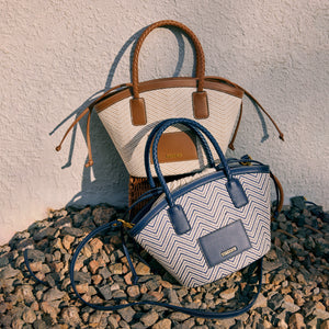 Blue Weave Basket bags