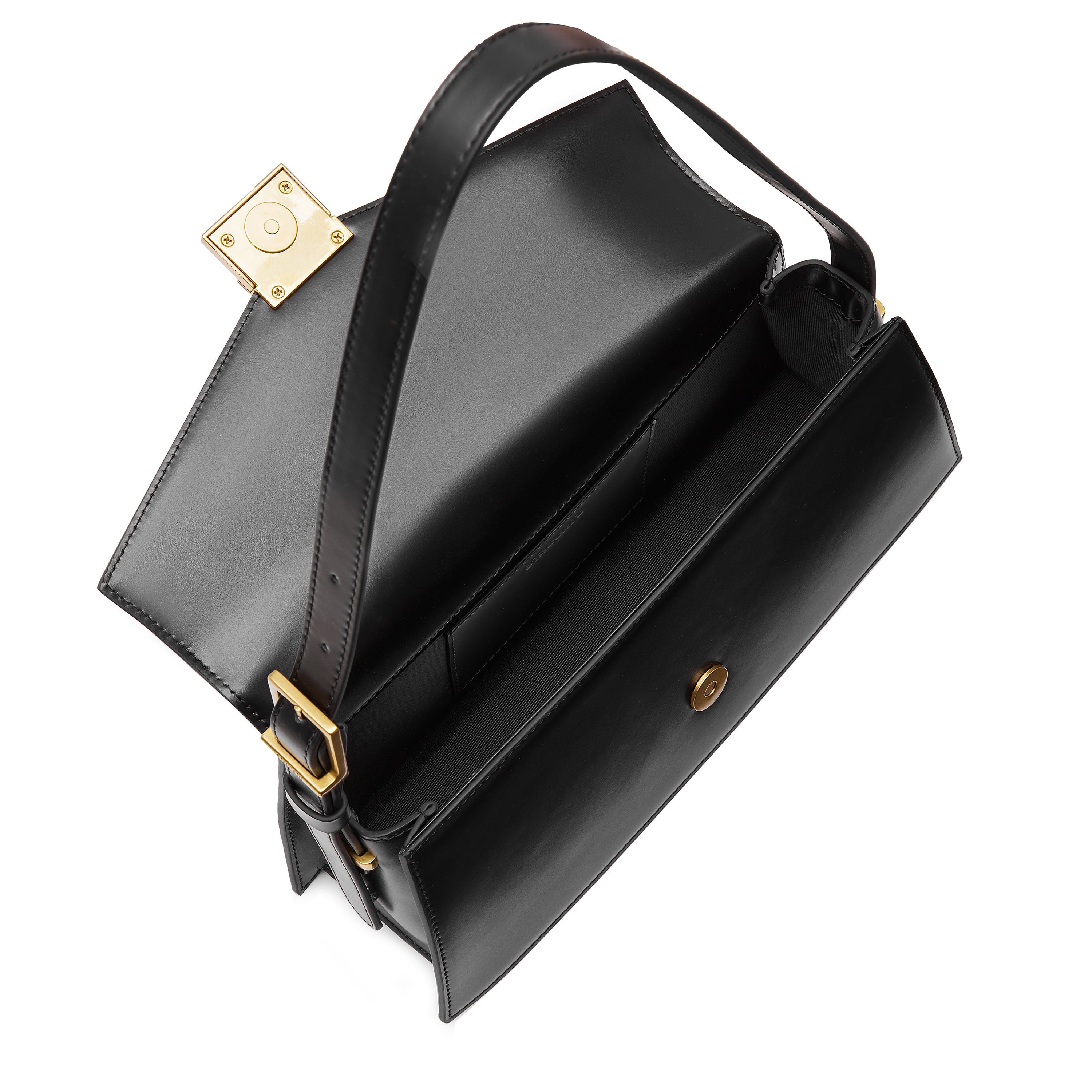 Black Envelope Leather Shoulder Bags